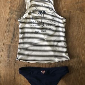 Roxy girls 2 piece bathing suit. Size 7